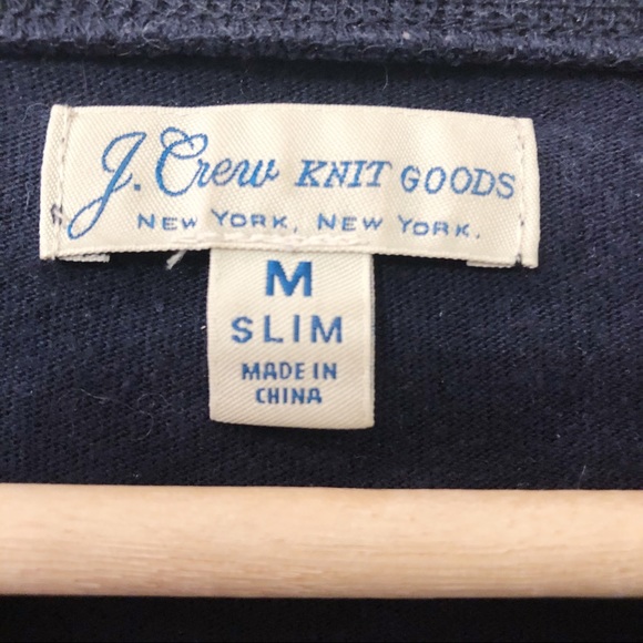 J. Crew Blue/Grey Duo Tone Henley Long Sleeve - Picture 3 of 5